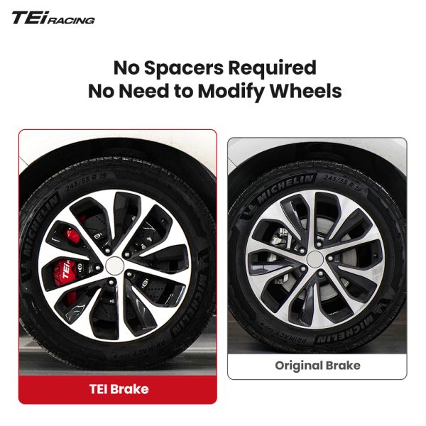 TEI P60EV Big Brake Kit 6 Pot Auto Brake Calipers 18-inch Disc BBK for VW Golf MK6 MK7 MK7.5 MK8 GRI R