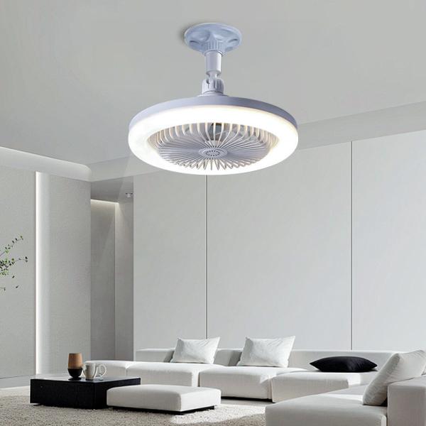 Ventilador de lámpara LED en oferta del fabricante E27 Tres colores y 3600/6000K Lámpara de rosca Ventilador de techo constante para dormitorio sala de estar