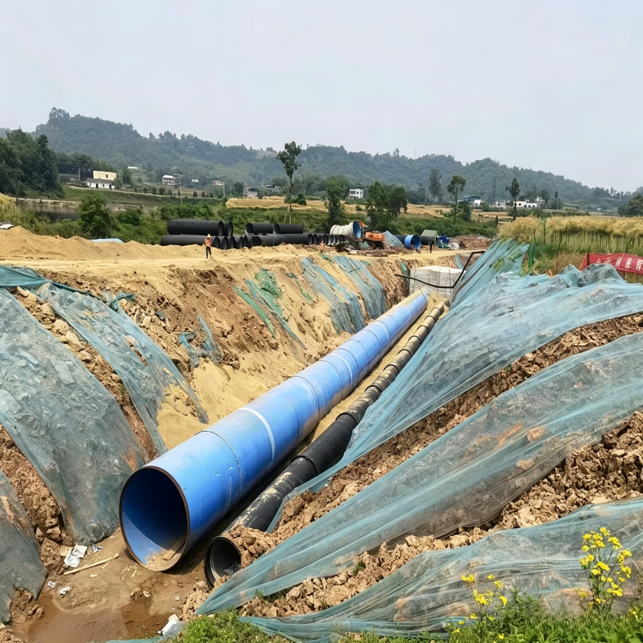 Large Diameter Steel Pipe Fbe Powder or Varnish Paint Anti-Corrosion Coating Line