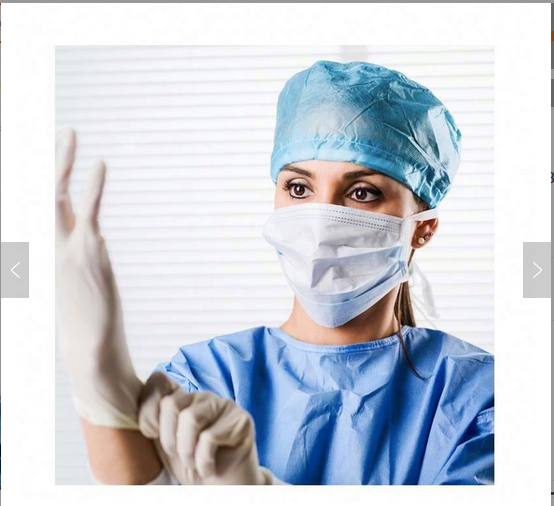 Material Sterile 3 Layer 9.5cm Disposable Medical Face Mask