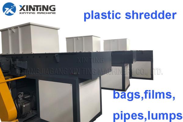 TUV Single Shaft Shredder For Waste Material Wood Pallets Lumps Big Diameter Of Pipes