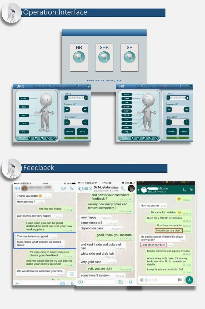 High quality approval 755/808/1064 painless Diode Laser Hair Removal beauty