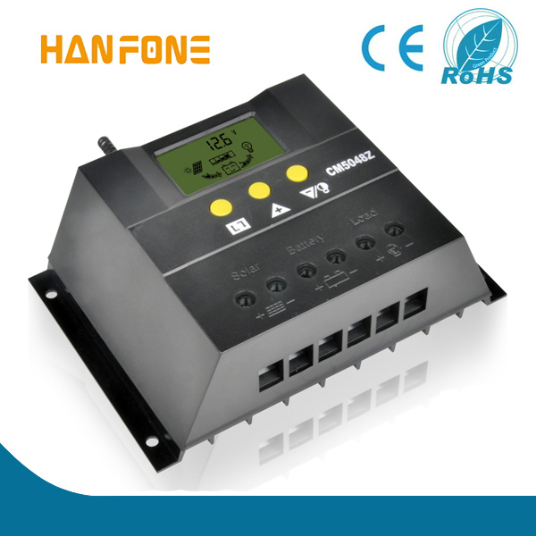 LCD display solar charge controller,12V/24V 50A solar charge controller charge smart phone CM5048Z