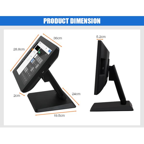 J3455 All In One Cash Register Windows 8 Pos System 15 Inch Touch Screen