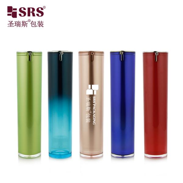 SRS wholesale plastic skincare airless acrylic jar and lotion bottle cosmetic packagingset
