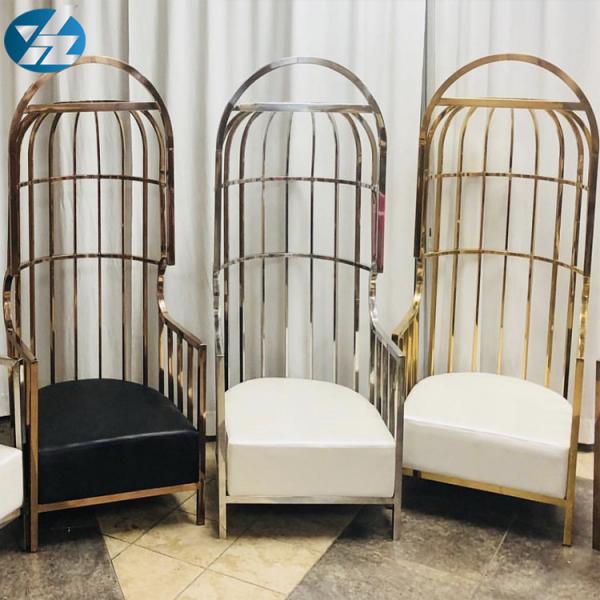 Colorful Gold Birdcage Chair Bride And Groom Chairs 10KGS 201 Stainless Steel