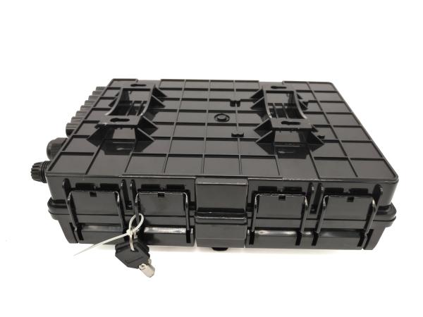 Outdoor IP65 16 Portos 1x16 Fibra Óptica Splitter Box Pole Mount / Mural Montado Preto