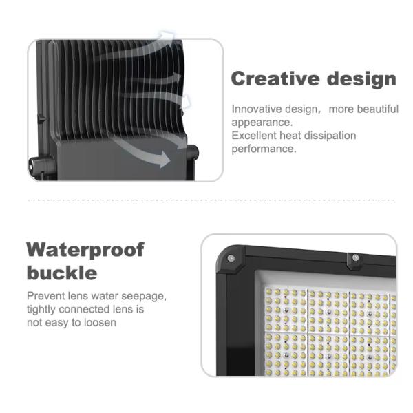 Outdoor Aluminum 160LM/W CE RoHS 5 Years Warranty Waterproof IP65 LED Floodlight 100w 150w 200w