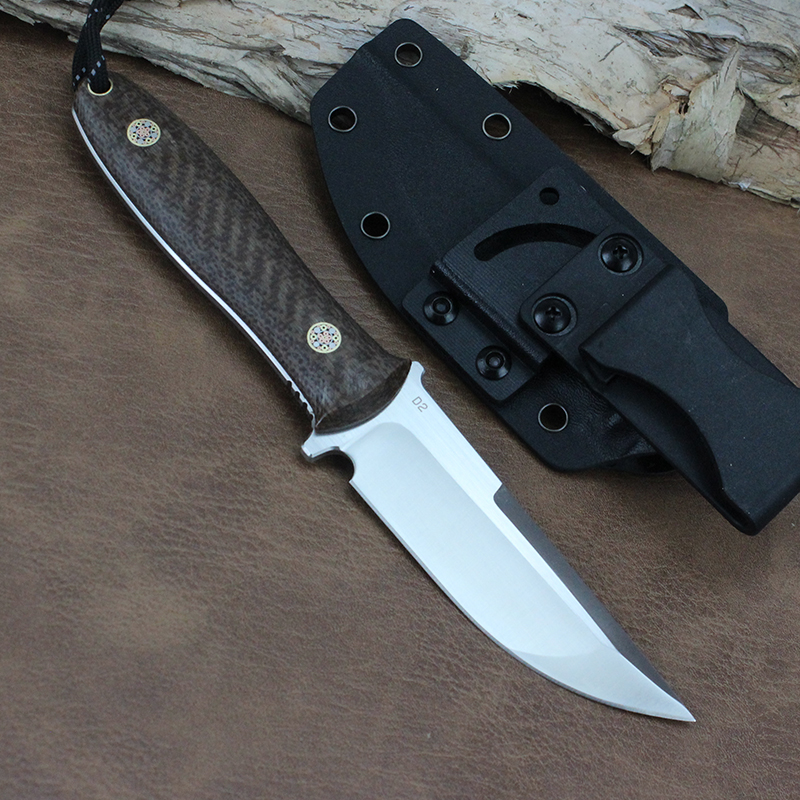 GT0158 Supports Batch Customized Logos Fixed Blade Knife for Full Tang Camping Knife with D2 Knife Tunafire