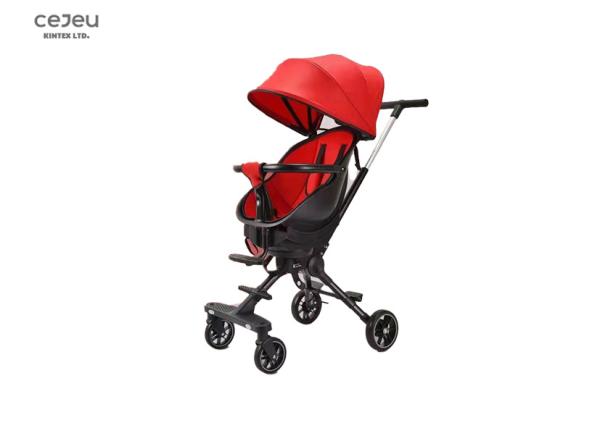 Dossel retrátil do Pushchair do bebê da roda do plutônio para o vermelho das crianças do bebê