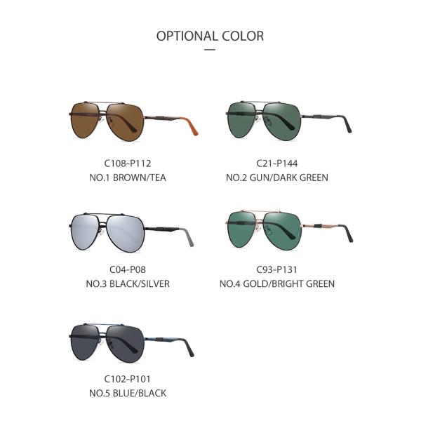 Capa anti del oxidante alrededor del aviador polaroid Sunglasses de las gafas de sol del metal