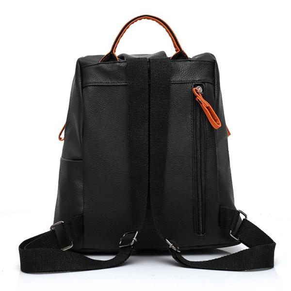 Wild Embroidery College Wind Bag Small Fresh Backpack PU leather embroidery wild simple college style wind Shells should