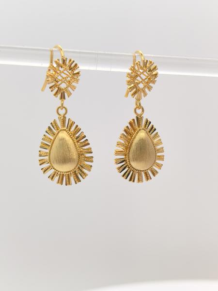 drop-shaped earrings for 925 sliver gold plating