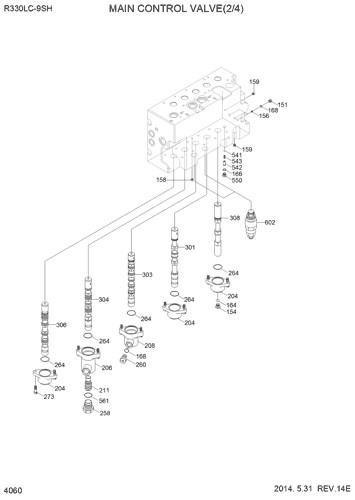 31N9-17000P 31Q9-17001P 31Q9-17002P For Hyundai Excavator R330LC-9S R330LC-9SH Hydraulic Main Control Valve Construction Machinery Parts Aftermarket High quality Original