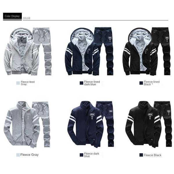 Thickened Hooded Sweatshirt and Portable Track Suit for Men's Outdoor Activities