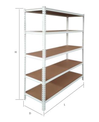 Robust Construction Light Duty Rivet Rack Shelving Boltless Storage Shelves Adjustable