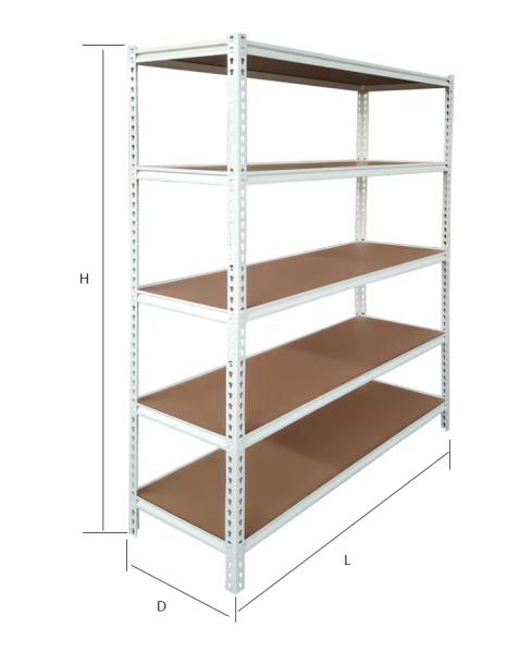 Robust Construction Light Duty Rivet Rack Shelving Boltless Storage Shelves Adjustable