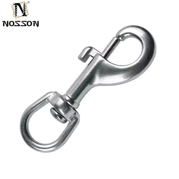 Zinc Finish Stainless Steel Machined Swaged Swivel Eye Trigger Snap Hook for 14mm Bolts and Heavy-Duty Rigging Heavy-Duty