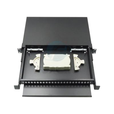 1U ODF 24 Cores Optic Fiber Cassette Module Break Out Tray With SC APC SX Adapters