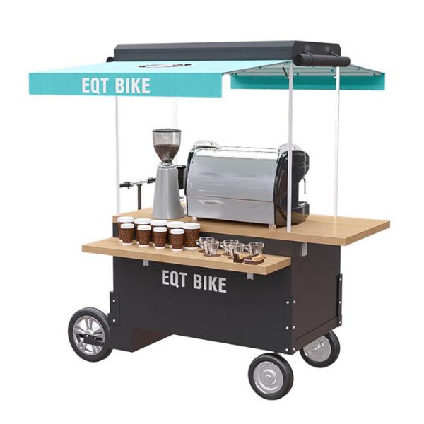 Box Structure Wooden 350W 1.2M 150KG Coffee Bike Cart