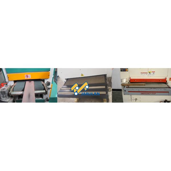 Black Color Big Square Pattern PVC Conveyor Belt Checker Top For Wood Sanding Machine
