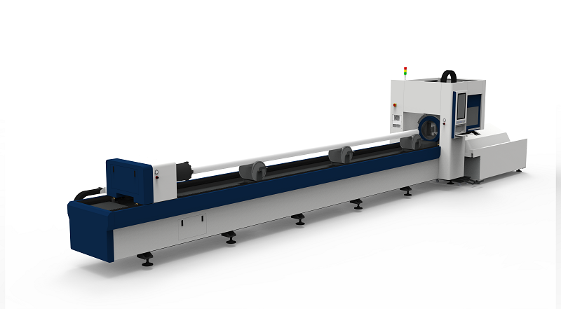 Water Cooling 1500w Laser Cutter Round Square Tube Horizontally Mounted Lathe Beveling Cutting