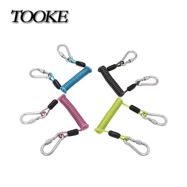Underwater Flexible Diving Spring Coil Lanyard For Scuba Swimming