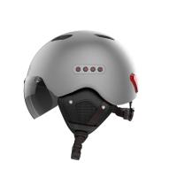 Capacete cinzento retro da motocicleta da música das senhoras IPX5 Bluetooth com orador