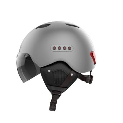 Capacete cinzento retro da motocicleta da música das senhoras IPX5 Bluetooth com orador