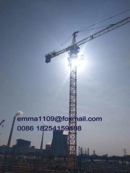 50m Working Jib QTZ63 Tower Crane with 2.5m Block type Mast Section Easy to Install