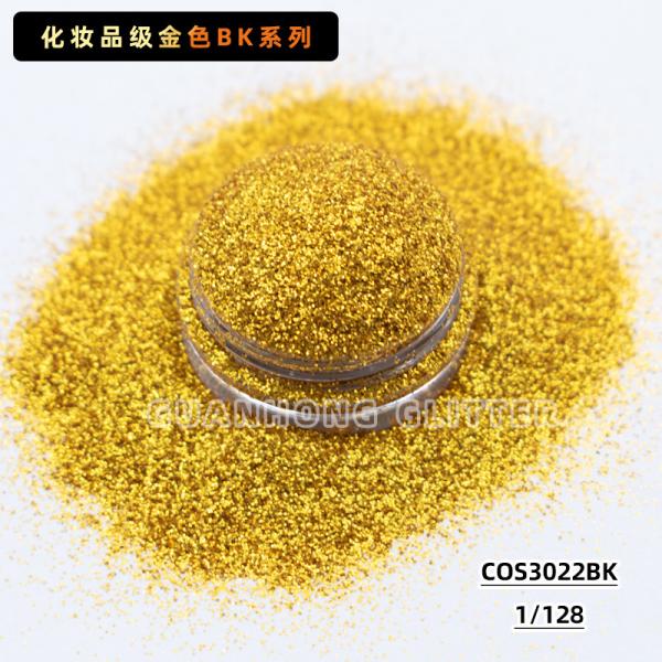 Polvo de brillo dorado personalizado elección popular para uñas bricolaje maquillaje nupcial y cosplay decoración navideña