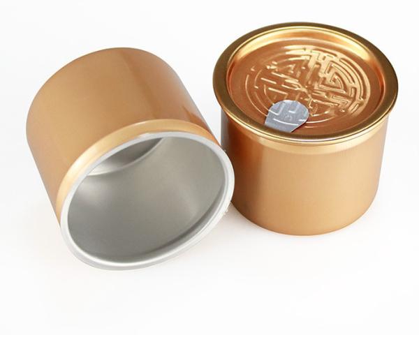 O potenciômetro do ferro selou o tambor Tin Can de Tin Boxes Metal Gift Box do chá do armazenamento
