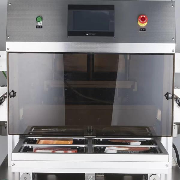 Manual Food Fresh Meat Vacuum Skin Packaging Machine Food Tray Sealing Machine