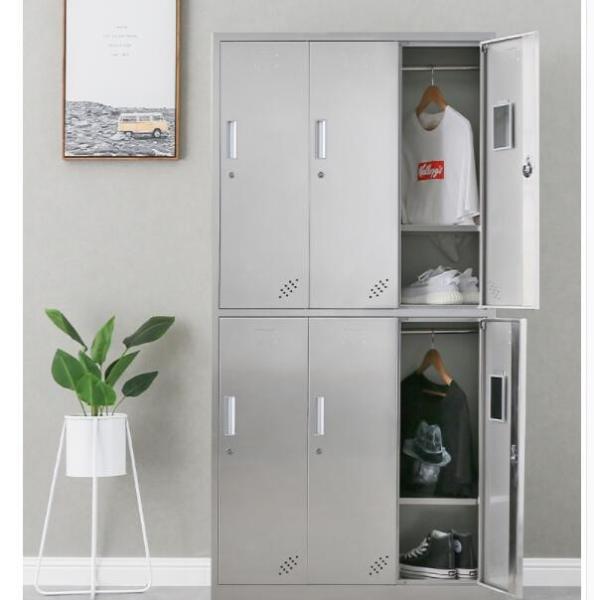Office Use 6 Doors Height 185cm Stainless Steel Locker
