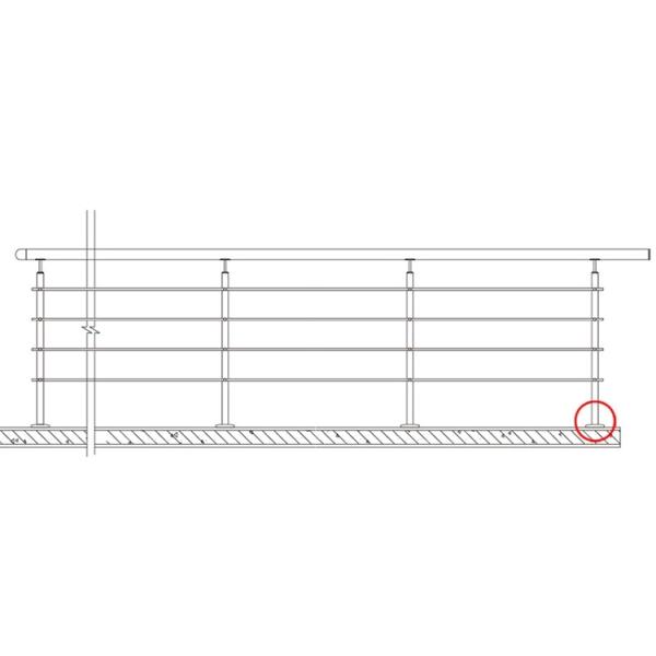 304 SS Handrail Fittings Stainless Steel Elbow Cross Tee Cap Reducer Flange