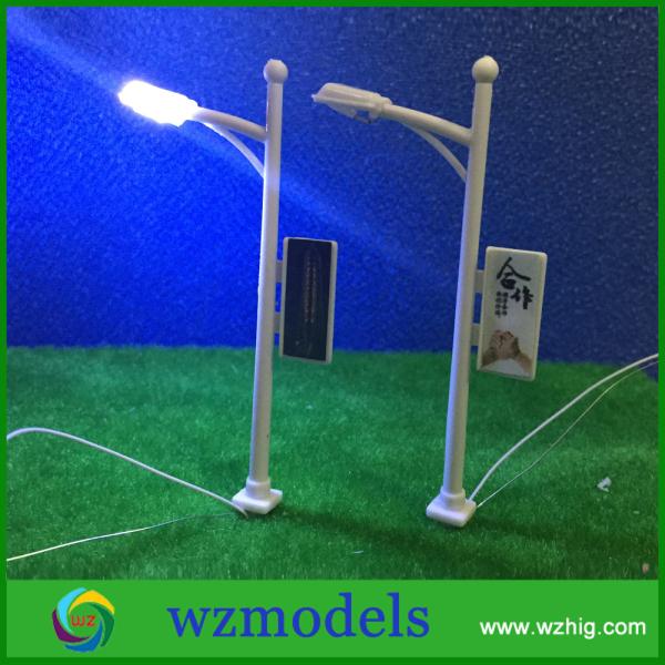 scale LED Street Garden Park Single Head Lights Lamppost Model Layout N Scale 1/200
