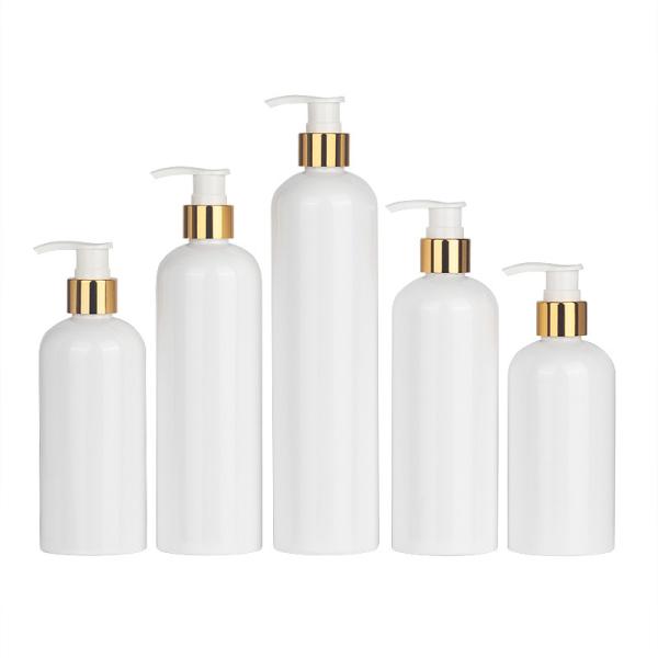 OEM Cosmetic Lotion Bottle , Reusable Gold Pump Bottle For Thick Cream