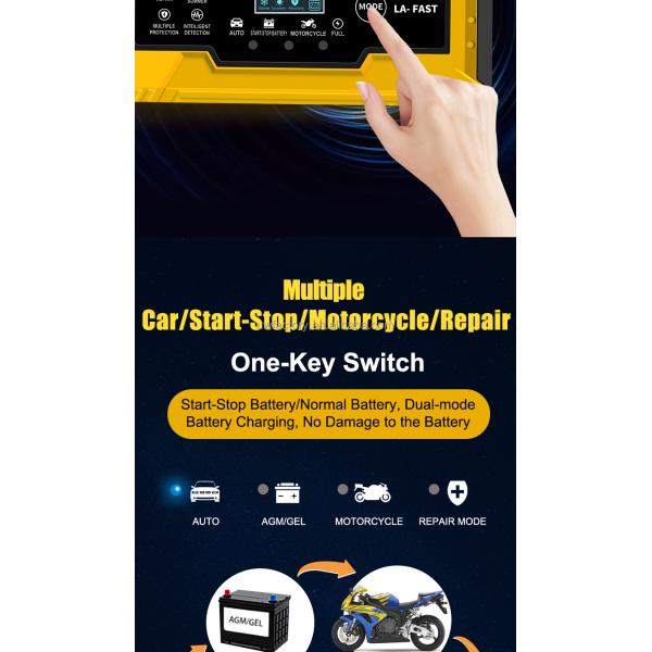 CAR CHARGER Intelligent Maintenance Battery Charger for AGM and GEL Batteries 12V/24V Output
