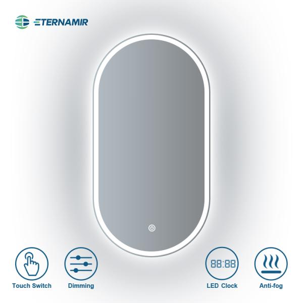 5 мм экологическое серебряное зеркало круглой формы светодиодное зеркало тщеславия для умных круглых зеркал