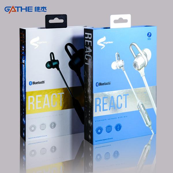 Caja de embalaje de auriculares personalizada con bandeja de ampollas Caja de embalaje cerrada magnética para auriculares