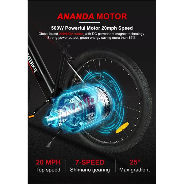 48V 10Ah Lithium Battery Fat Tire Electric City Bicycle Mountain E Bike