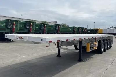 12 Set Twist Lock Flatbed Semi Trailer For 30T To 100ton Capacity And Truck Trailer