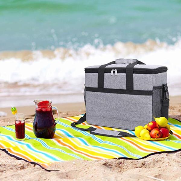 30L Insulated Food Cooler Bags 50- Can Soft Sided For Beach / Picnic / Camping