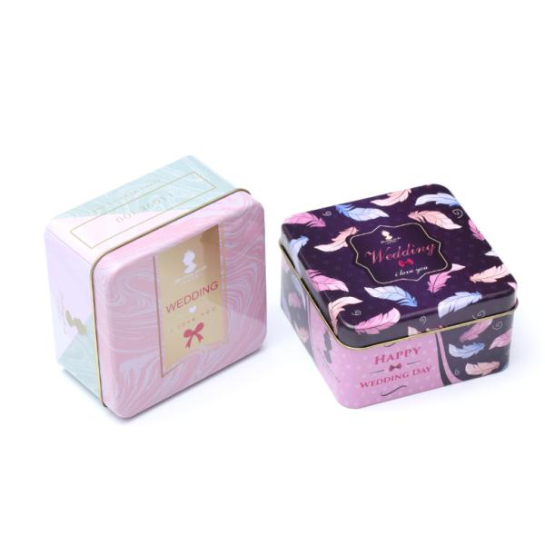 жестяные коробки металла толщины 0.25mm для квадрата качества еды тортов