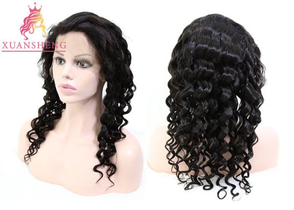 100% Transparents Full Lace Human Wigs Loose Wave Hair Cuticle Aligned