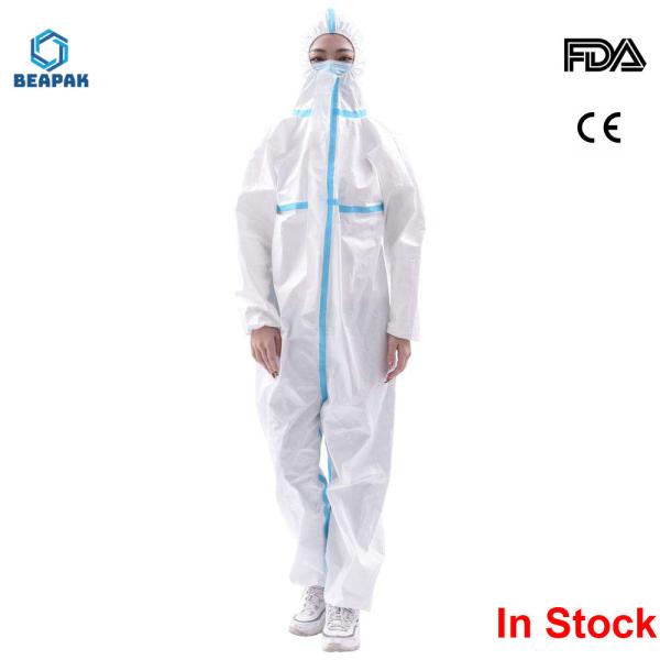 Breathable Disposable Protective Suit , Disposable Coverall Suit  Moisture Proof