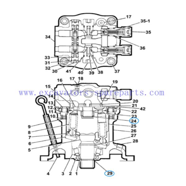 Части экскаватора замка ЛММ0330 ЛММ0329 кольца гидравлические для ДЖС130ЛК