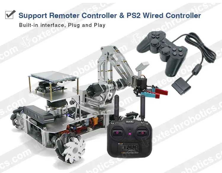 M100 Mecanum Wheel Programmable Educational ROS Robotic Arm Platform Chassis