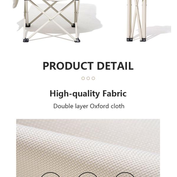 100 kg Capacidad silla de acampar plegable de metal 60x50x66cm