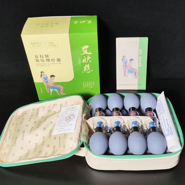 Transparent 7 Type Mix Haci Magnetic Acupressure Suction Cup Ventosa Therapy Massage Set